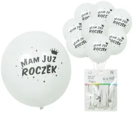balony-biale-mam-juz-roczek-korona-czarna-10-sztuk-hel-urodziny-30-cm-party