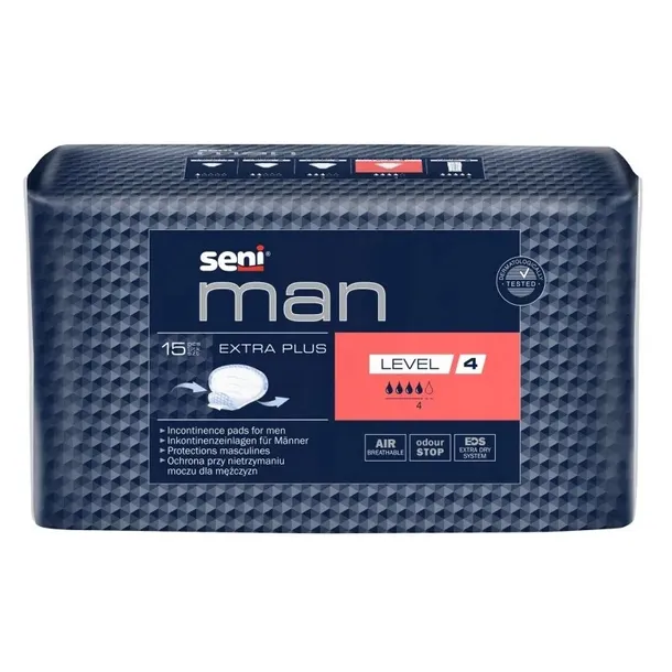 Seni Man Extra Plus Level 4 wkładki urologiczne 15 sztuk
