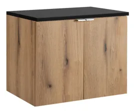 wiszaca-szafka-lazienkowa-pod-umywalke-80-cm-z-czarnym-blatem-2-drzwi-polka