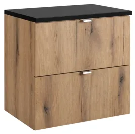 wiszaca-szafka-lazienkowa-pod-umywalke-dab-60-cm-czarny-blat-2-szuflady