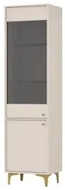 bezowa-witryna-wysoka-190-cm-metalowe-zlote-uchwyty-i-nozki-salon-avila