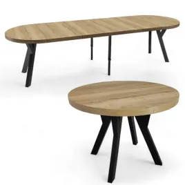 stol-duzy-okragly-czarny-halifax-naturalny-egger-o110-rozkladany-do-310-cm