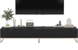 uniwersalna-szafka-rtv-glamour-stolik-ryflowane-fronty-czarny-mat-220-cm