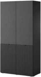 szafa-modulowa-dwudrzwiowa-nova-100-cm-czarna-z-polkami-ryfel-lamele