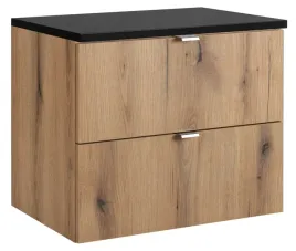 wiszaca-szafka-lazienkowa-pod-umywalke-dab-80-cm-czarny-blat-2-szuflady