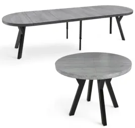 stol-duzy-okragly-czarny-metal-blat-beton-jasny-o110-rozkladany-do-310-cm