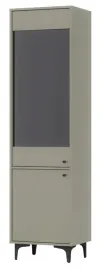zielona-witryna-wysoka-190-cm-metalowe-czarne-uchwyty-i-nozki-salon-avila
