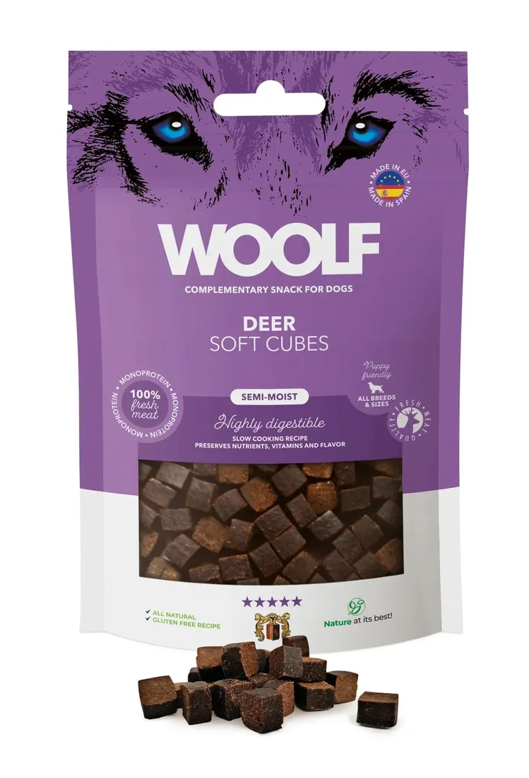 przysmak-dla-psa-woolf-soft-cubes-monoprotein-deer-100g