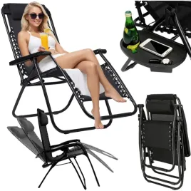 lezak-ogrodowy-plazowy-grawitacyjny-krzeslo-fotel-skladany-z-poduszka-czarn