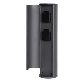 slupek-ogrodowy-elektryczny-zasilajacy-2-gniazda-zamykany-40-cm-lucide