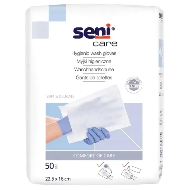 Myjki higieniczne niepodfoliowane Seni Care 50 sztuk