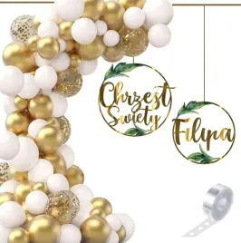 balony-biale-zlote-luk-zestaw-dekoracji-kolo-l11-listki-na-chrzest-imie