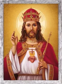 obraz-religijny-chrystus-krol-rama-szara-z-przetarciami-50-cm-x-70-cm