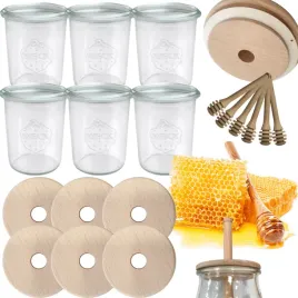 sloiki-na-miod-weck-zestaw-sloikow-do-miodu-z-nabierakiem-160ml-w5-6szt-eko