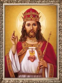 obraz-religijny-chrystus-krol-rama-z-ornamentem-20-cm-x-25-cm