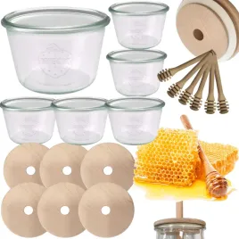 sloiki-na-miod-weck-zestaw-sloikow-do-miodu-z-nabierakiem-370ml-w5-6szt-eko