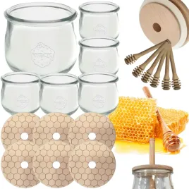 sloiki-na-miod-weck-zestaw-sloikow-do-miodu-z-nabierakiem-370ml-w3-6szt-eko