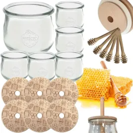 sloiki-na-miod-weck-zestaw-sloikow-do-miodu-z-nabierakiem-370ml-w4-6szt-eko