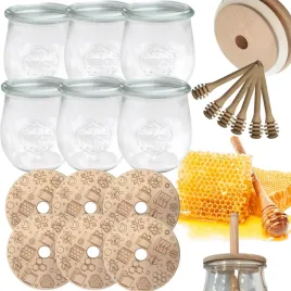 sloiki-na-miod-weck-zestaw-sloikow-do-miodu-z-nabierakiem-220ml-w4-6szt-eko