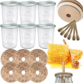 sloiki-na-miod-weck-zestaw-sloikow-do-miodu-z-nabierakiem-160ml-w4-6szt-eko