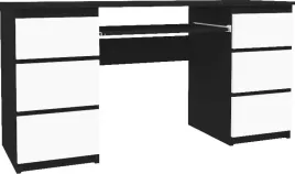 biurko-komputerowe-szkolne-130cm-czarny-bialy