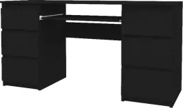 biurko-komputerowe-6-szuflad-130cm-czarny-czarne