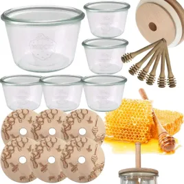 sloiki-na-miod-weck-zestaw-sloikow-do-miodu-z-nabierakiem-370ml-w2-6szt-eko