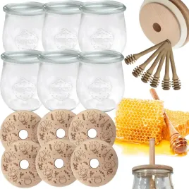sloiki-na-miod-weck-zestaw-sloikow-do-miodu-z-nabierakiem-220ml-w1-6szt-eko