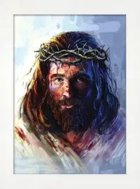 obraz-religijny-jezus-chrystus-ecce-homo-rama-biala-50-cm-x-70-cm