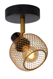 lampa-sufitowa-scienna-reflektor-czarna-zlota-druciany-klosz-lucide