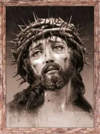 obraz-jezus-chrystus-umeczony-rama-brazowa-z-przetarciami-50-cm-x-70-cm