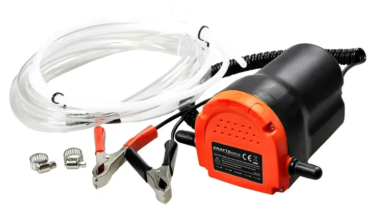 Pompka Kraft&Dele 120W do wymiany oleju napędowego,opałowego  12V + wężyki