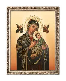 obraz-matka-boza-nieustajacej-pomocy-rama-z-ornamentem-20-cm-x-25-cm