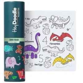 hey-doodle-mata-silikonowa-do-wielokrotnego-malowania-kolorowania-dinozaury