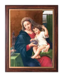 rysunek-matka-boza-i-dzieciatko-jezus-rama-ze-zlotym-paskiem-20-x-25-cm