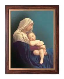 rysunek-matka-boza-i-dzieciatko-jezus-rama-ze-zlotym-paskiem-20-x-25-cm