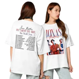 koszulka-biala-merch-five-albums-one-night-jonas-brothers-koncerty-wzory-xl