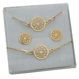 zloty-komplet-bizuterii-celebrytka-rozeta-azur-azurek-pudelko-srebro-925