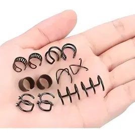 komplet-kolczyki-nausznice-czarne-6-par-prezent