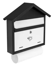 skrzynka-na-listy-z-tuba-ulotki-pocztowa-c4-tuba-bialo-czarna-black-and-white