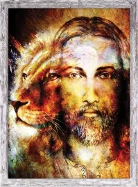 obraz-religijny-jezus-chrystus-rama-szara-z-przetarciami-50-cm-x-70-cm