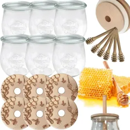 sloiki-na-miod-weck-zestaw-sloikow-do-miodu-z-nabierakiem-220ml-w2-6szt-eko