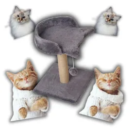 drapak-dla-kota-legowisko-slupek-drapak-pilka-pileczka-zabawka-szary-mc02