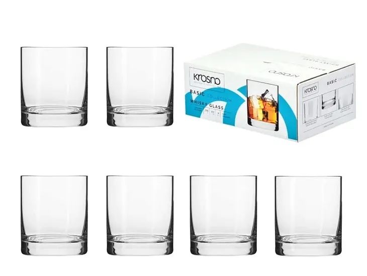 6-szklanek-niskich-do-whisky-250-ml-basic-krosno-stan-nowy-stan-opakowania-oryginalne