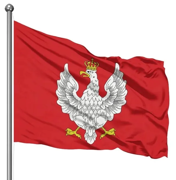 MOCNA Flaga Polski Godło Czerwona Historyczna 1918-1919 NA MASZT 150x90 CM