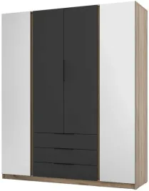 szafa-kaja-2-lustro-2f-3s-szafa-200cm-drzwi-szuflady-czarny-dab-evoke