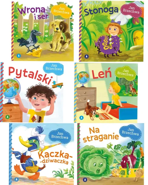 6x DUŻE XXL KARTONIKÓW Książek JAN BRZECHWA bajki dla malucha B-2