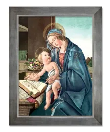rysunek-matka-boza-i-dzieciatko-jezus-rama-srebrna-30-cm-x-40-cm