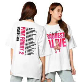 koszulka-biala-merch-pink-friday-2-nicki-minaj-trasy-koncertowe-wzory-s