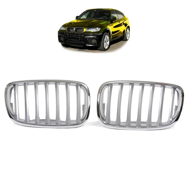 grill-bmw-x6-e71-e72-x5-e70-pojedyncze-zeberka-matt-silver-stan-nowy-numer-katalogowy-producenta-am-gribm0220